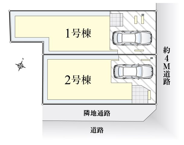 板橋区小豆沢4丁目 全2棟 1号棟の区画図| 緑豊かな小豆沢公園が近く住環境良好×高台に佇む新築戸建　全2棟
開放感溢れる立地に誕生いたします