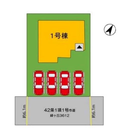 【区画図】 | 大野城市緑ケ丘1丁目1期　1号棟（全1棟）【仲介手数料無料・0円】 | 区画図です。
