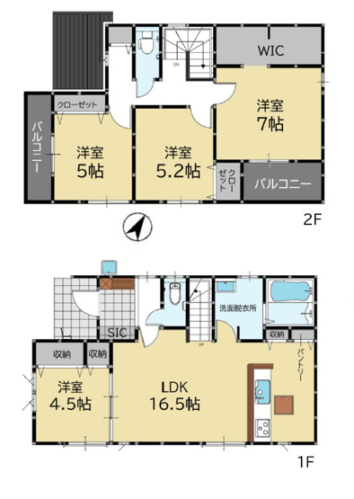 【間取り】 | 大野城市南ケ丘5丁目6期　2号棟（全2棟）【仲介手数料無料・0円】 | 平日、土日祝日もお好きな日時にご見学可能です。お気軽にお問合せ下さい。