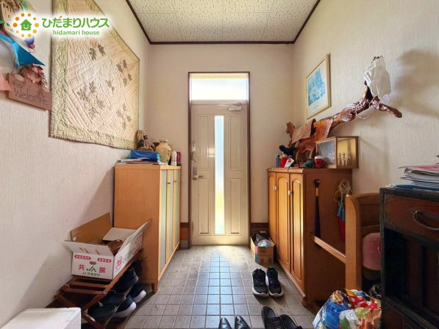 日立市大沼町3丁目　中古戸建の玄関|丁度良い靴箱のサイズ♪これだけあれば家族全員の靴がしまえてスッキリ(^O^)