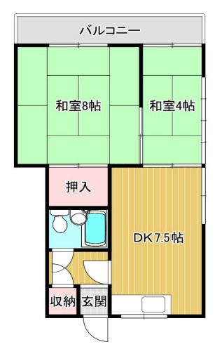 西ハイツの間取り