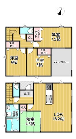 【間取り】 | アーネストワン　八女市蒲原第二