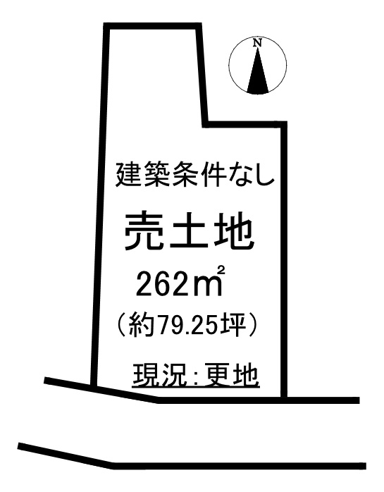 金山町朝日台売土地の土地図