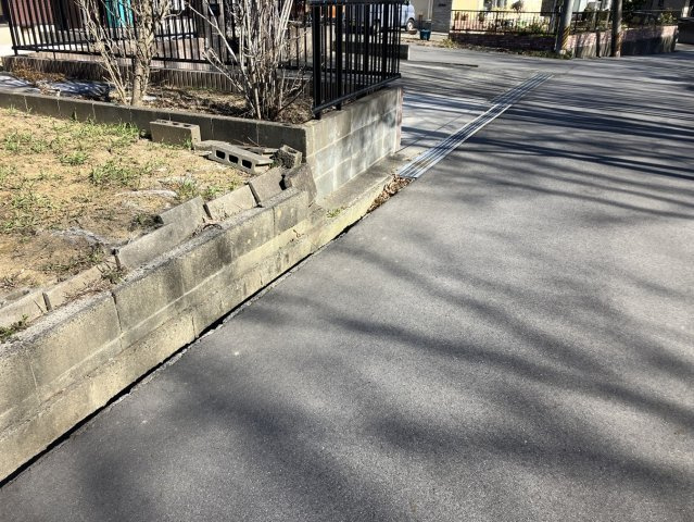 金山町朝日台売土地の前面道路含む現地写真