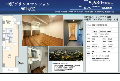 【その他】 | 中野プリンスマンション　仲介手数料無料＋15万円現金プレゼント中