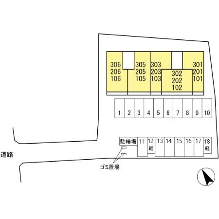 ラ・フェリーチェＴの区画図