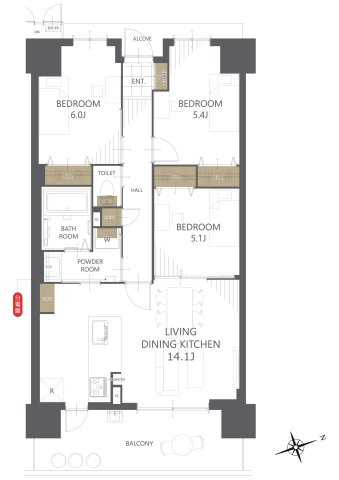 【間取り】ディアエスタミオ南住吉壱番館 