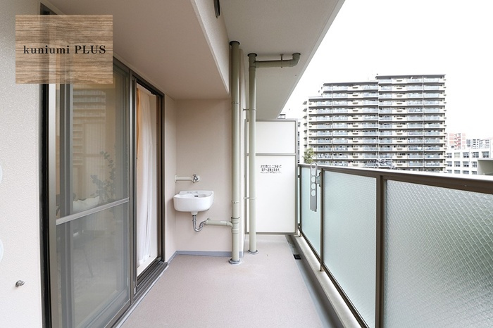 リバーガーデン福島木漏れ日の丘AB棟のバルコニー