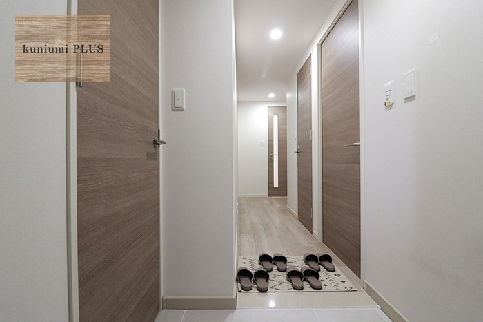 リバーガーデン福島木漏れ日の丘AB棟の玄関