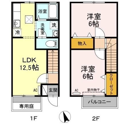 メルベーユ　ＭＴ　B棟の間取り