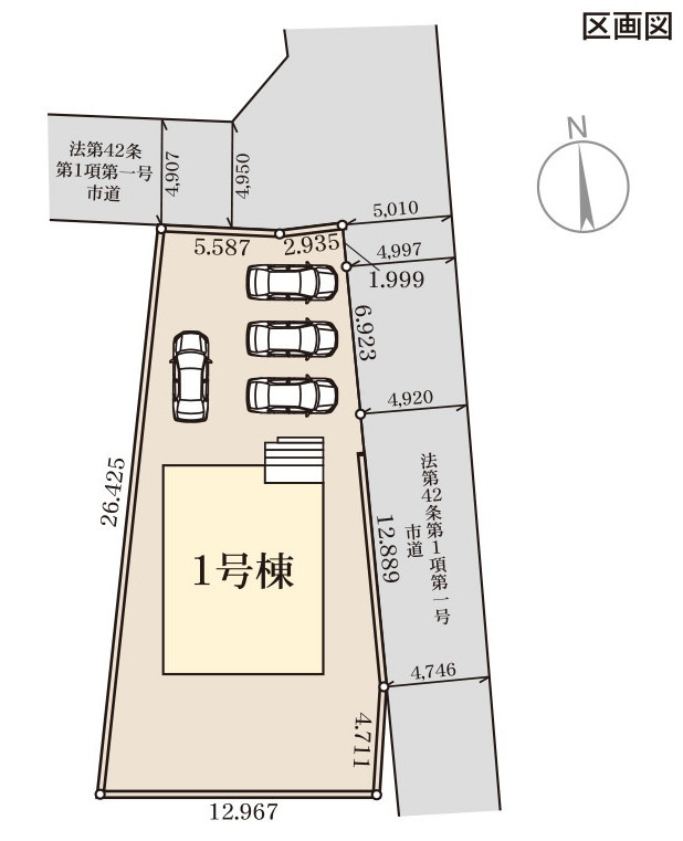 前橋小屋原の区画図