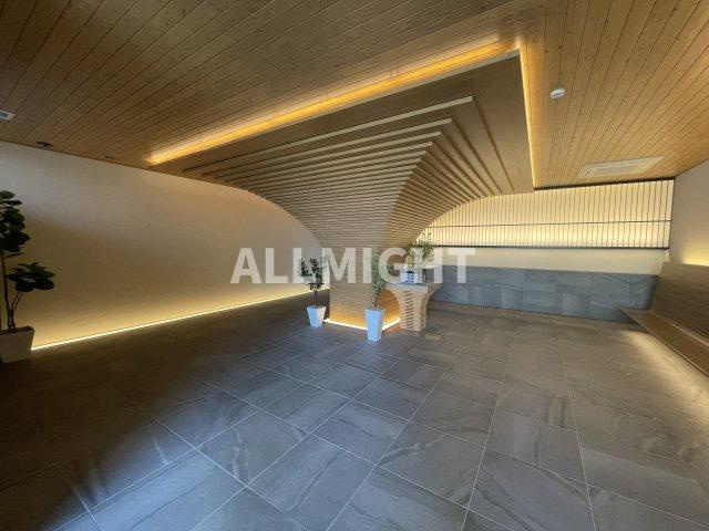 稲城市百村の賃貸マンションのロビー