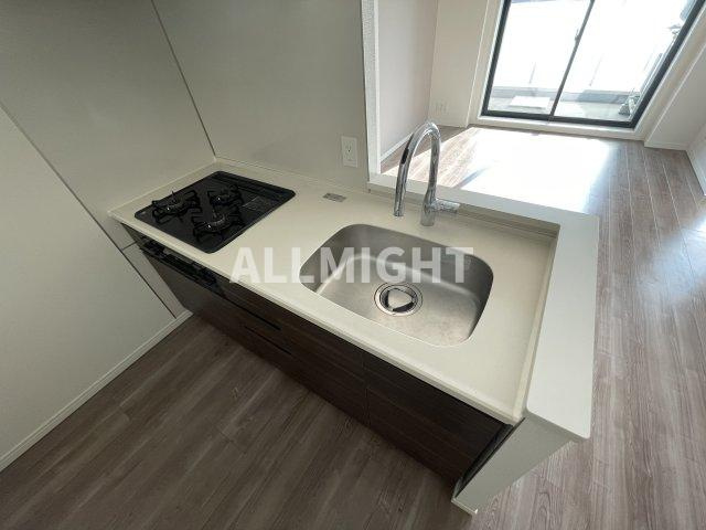 稲城市百村の賃貸マンションのキッチン