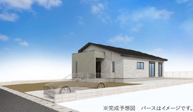 【外観】 | 土浦市木田余1期　新築戸建　3号棟 | 小中学校まで、それぞれ徒歩15分圏内！公園も近く子育て環境良好です(^^)/