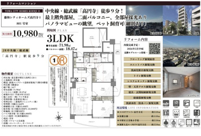 【その他】 | 藤和シティホームズ高円寺Ⅱ　仲介手数料無料＋50万円現金プレゼント中