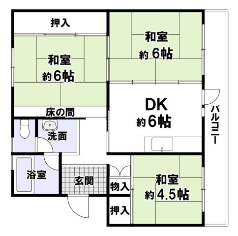 富田第2住宅の間取り