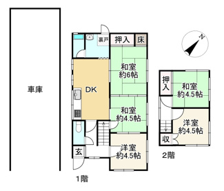 【間取り】 | 近江八幡市中小森町　中古戸建
