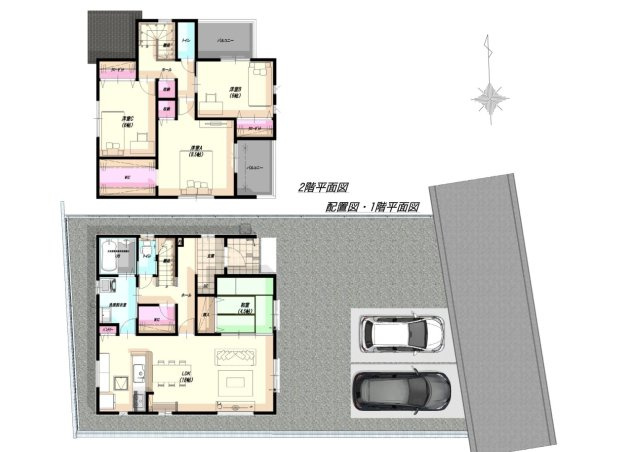熊本市南区出仲間７丁目の新築一戸建の間取り