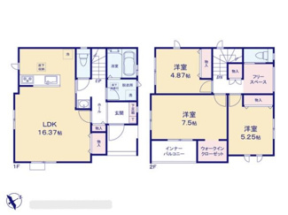 【間取り】 | 宜野湾市大謝名1丁目（全2棟） | A号棟　4790万円