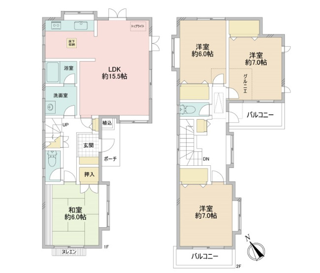 【その他】 | 練馬区大泉学園町4丁目　建築条件無売地　全1区画　(保谷店) | 既存建物の間取図/1993年9月築の木造2階建4LDK
※図面を基に作成しています。現況と異なる場合は現況を優先いたします。