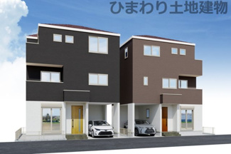 【外観】 | 平塚市夕陽ヶ丘  1号棟 2期 | イメージパース（完成時に現況と異なる場合は現況優先となります）