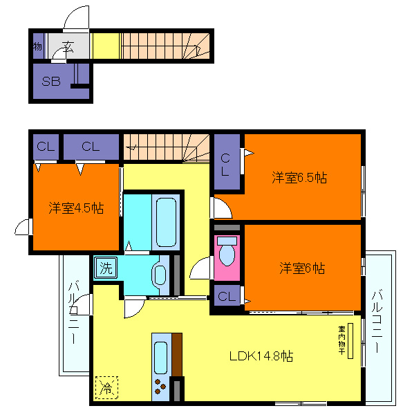 グレイスコート芦屋大原町の間取り