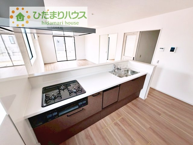 【キッチン】 | 土浦市木田余1期　新築戸建　4号棟 | ご家族と会話しながら、お料理だって出来ちゃいます☆彡