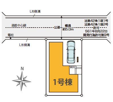 練馬区南大泉1丁目　ZEH水準住宅　整った街並みの限定1棟の区画図