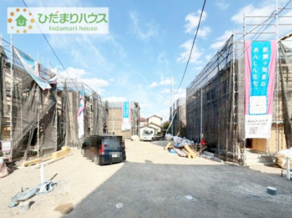 【外観】 | つくばみらい市小絹第4　新築戸建　5号棟 | お近くの同仕様物件もご案内できます(*^^)v
お気軽にお問い合わせください☆
4月6日撮影