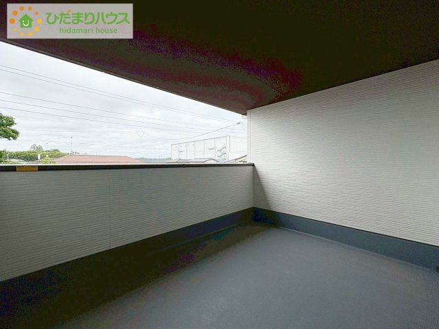 ひたちなか市稲田1期　新築戸建のバルコニー|広々としたバルコニー。お洗濯物もぜーんぶ干せちゃいます！！