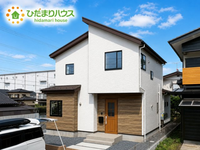 ひたちなか市稲田1期　新築戸建の外観|たっぷりの陽光と心地よい風が舞い込む住まい♪