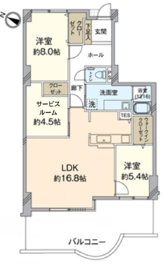 【間取り】 | 宮の森ロジュマン