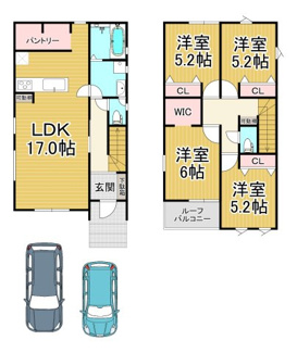 【間取り】 | 川西市緑が丘1丁目35　新築一戸建て　2号棟