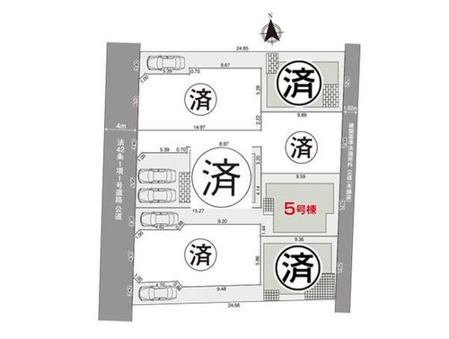 小平市小川東町Ⅳ期の区画図