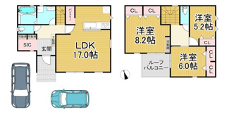 【間取り】 | 川西市笹部2丁目171の22　3号棟　新築一戸建て