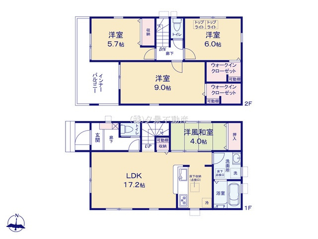 《仲介手数料無料》岩槻区並木１丁目5-16新築一戸建てリーブルガーデンの間取り