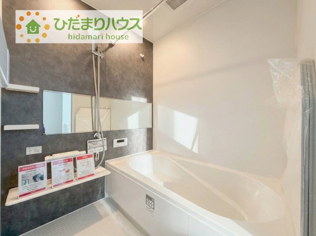 【浴室】 | 土浦市木田余西台3期　新築戸建 | 大人が足を伸ばしても十分な広さ！一人でゆっくりくつろぐ時間も大切です！