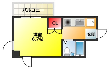 【間取り】 | エスプライム新大阪Ⅱ