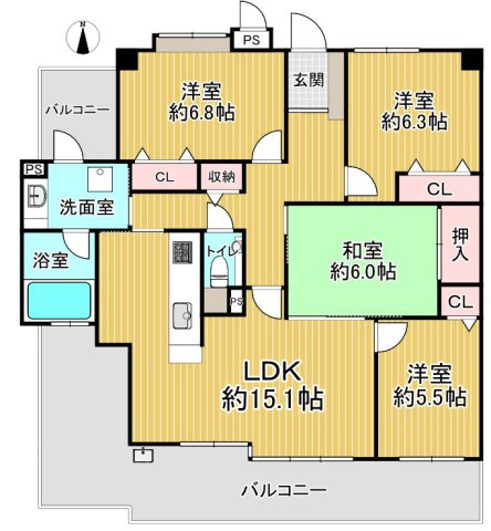 パステル音羽の間取り