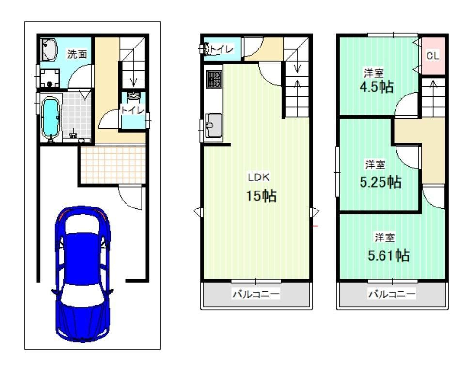 枚方市出口３丁目戸建の間取り