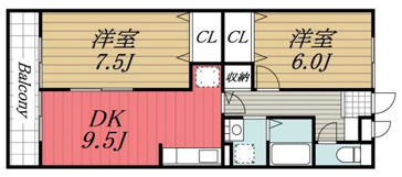 【間取り】 | リビングタウン松ヶ島　B