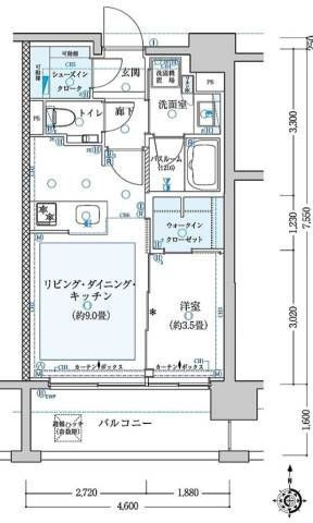 クリオラベルヴィ三ノ輪の間取り