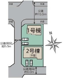 土浦市天川1丁目　3期　新築戸建て2号棟の区画図|区画図です♪