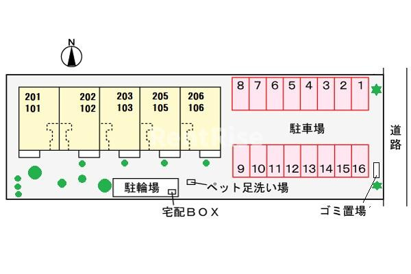 アンファミーユ北浦の駐車場|駐車場