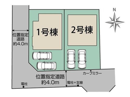 【Blooming Garden】小平鈴木町１丁目の区画図|太陽光×床暖房の高品質4LDK、南西角地で開放感溢れる新生活