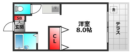 延明ハイツの間取り