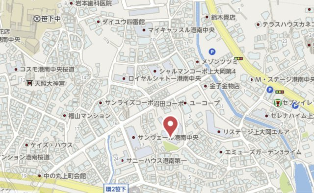 ニューライフ港南A棟　1階の地図