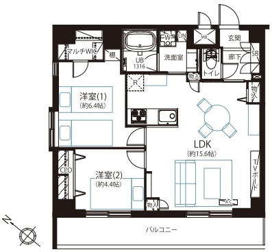 マンションアクロス西巣鴨の間取り