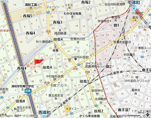 ファベール西浦和Ⅰの地図