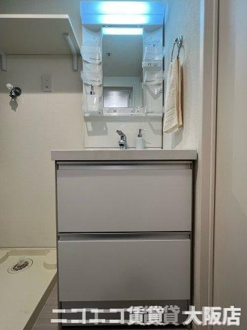 京都市山科区東野八反畑町のアパートの洗面所|CG画像です。家具家電付きではありません